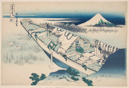 Japanese Print "Ushibori in Hitachi Province (Jōshū Ushibori)" by Katsushika Hokusai, 葛飾北斎 (Katsushika Hokusai 葛飾 北斎)