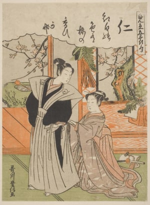 Japanese Print "Jin (Benevolence, humanity, Philanthropy)" by Utagawa Toyonobu 歌川 豊信