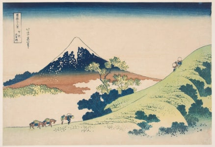 Japanese Print "Inume Pass in Kai Province (Kōshū Inume tōge)" by Katsushika Hokusai, 葛飾北斎 (Katsushika Hokusai 葛飾 北斎)