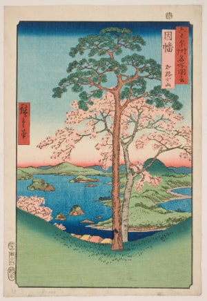 Japanese Print "Inaba: Kajikoyama" by Utagawa Hiroshige, 歌川広重 (Utagawa Hiroshige I 歌川 広重)