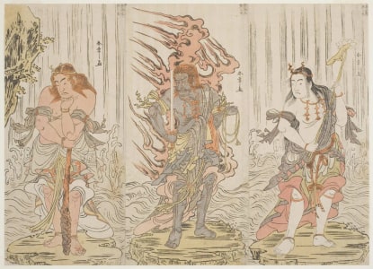 Estampe japonaise "Final Scene Of Kite Kaeru Nichiki No Wakayagi" par Katsukawa Shunsho, 勝川春章 (Katsukawa Shunshō 勝川 春章)