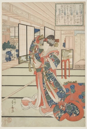Japanischer Druck "Princess Fusehime from "The Eight Heroes of the Satomi Clan" Series" von Ryusai Shigeharu