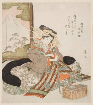 Japanese Print "A Tayu" by Keisai Eisen, 渓斉英泉 (Keisai Eisen 渓斉 英泉)