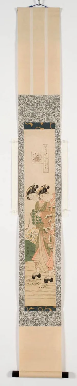 Japanese Print "Ide no Tamagawa-A Famous Place in Yamashiro" by Suzuki Harunobu, 鈴木春信 (Suzuki Harunobu 鈴木 春信)