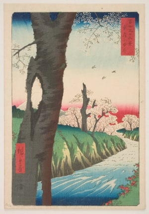 Japanese Print "Koganei in Musashi Province (Musashi Koganei)" by Utagawa Hiroshige, 歌川広重 (Utagawa Hiroshige I 歌川 広重)
