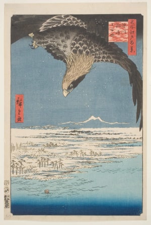 Japanese Print "Fukagawa Susaki and Jūmantsubo (Fukagawa Susaki Jūmantsubo)" by Utagawa Hiroshige, 歌川広重 (Utagawa Hiroshige I 歌川 広重)