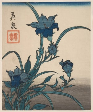 Japanese Print "Kikiyo Hana" by Keisai Eisen, 渓斉英泉 (Keisai Eisen 渓斉 英泉)