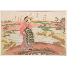 Japanese Print "Chofu No Tamagawa" by Kikugawa Eizan, 菊川英山 (Kikukawa Eizan 菊川 英山)