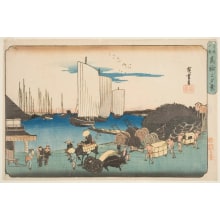 Japanese Print "View of Takanawa at Twilight" by Utagawa Hiroshige, 歌川広重 (Utagawa Hiroshige I 歌川 広重)