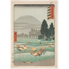 Japanese Print "Hoki Province: Ono and Distant View of Mount Daisen" by Utagawa Hiroshige, 歌川広重 (Utagawa Hiroshige I 歌川 広重)