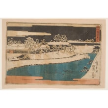 Japanese Print "The Benkei Moat Outside the Sakurada Gate to the Precinct of the Shogun's Palace" by Utagawa Hiroshige, 歌川広重 (Utagawa Hiroshige I 歌川 広重)