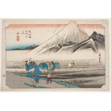 Japanese Print "Hara: A view of Mount Fuji" by Utagawa Hiroshige, 歌川広重 (Utagawa Hiroshige I 歌川 広重)