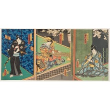 Japanese Print "A Love Story" by Utagawa Kunisada, 歌川国貞 (Utagawa Kunisada I 歌川 国貞)