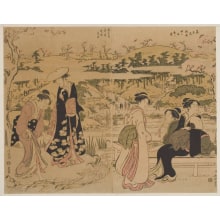 Japanese Print "Spring View of Shuntei at Sode-By-The-Sea" by Torii Kiyonaga, 鳥居清長 (Torii Kiyonaga)