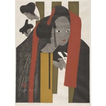 Japanese Print "Bunraku (c)" by SAITO Kiyoshi