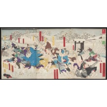 Japanese Print "Fallen Blossoms in the Snow" by Tsukioka Yoshitoshi, 月岡芳年 (Tsukioka Yoshitoshi 月岡 芳年, Rokkaen)
