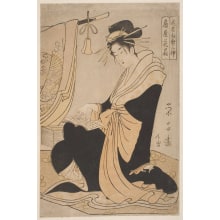 Chokosai Eisho, 鳥高斎栄昌 (Chōkōsai Eishō 鳥高斎 栄昌)による浮世絵「Ogi-Ya Hanaogi」