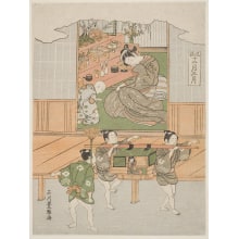 Japanese Print "The Third Month" by Ishikawa Toyomasa, 石川豊雅 (Ishikawa Toyomasa)