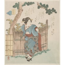 Japanese Print "Flowers Which Do Not Speak" by Yanagawa Shigenobu, 柳川重信 (Shigenobu Yanagawa)