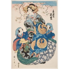 Japanese Print "The Courtesan Hanamurasaki of the Tamaya" by Kikugawa Eizan, 菊川英山 (Kikukawa Eizan 菊川 英山)
