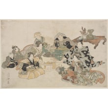 Japanese Print "The Gembuku of a Young Man" by Ukiyoan