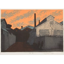 Japanese Print "Afterglow" by Fukushima Ichirô
