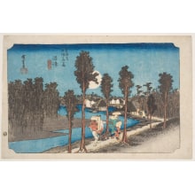 Japanese Print "Numazu: Ki Kure" by Utagawa Hiroshige, 歌川広重 (Utagawa Hiroshige I 歌川 広重)