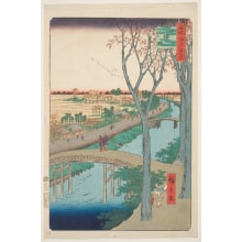 Japanese Print "Koume Embankment (Koumezutsumi)" by Utagawa Hiroshige, 歌川広重 (Utagawa Hiroshige I 歌川 広重)