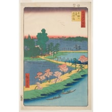 Japanese Print "Azuma Shrine and the Entwined Camphor" by Utagawa Hiroshige, 歌川広重 (Utagawa Hiroshige I 歌川 広重)