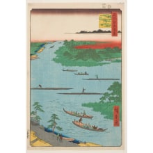 Utagawa Hiroshige, 歌川広重 (Utagawa Hiroshige I 歌川 広重)创作的日本版画《Nakagawa River Mouth (Nakagawaguchi)》