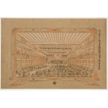 Japanese Print "Picture of the Interior of a Theatre" by Utagawa Toyoharu, 歌川豊春 (Utagawa Toyoharu 歌川 豊春)