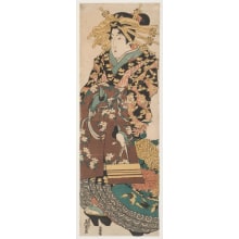 Keisai Eisen, 渓斉英泉 (Keisai Eisen 渓斉 英泉)创作的日本版画《Courtesan on Parade》