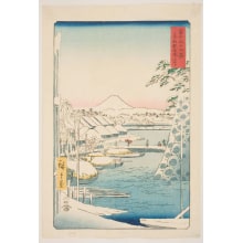 Japanese Print "The Riverbank at Sukiya in the Eastern Capital (Tōto Sukiyagashi)" by Utagawa Hiroshige, 歌川広重 (Utagawa Hiroshige I 歌川 広重)