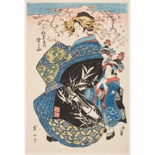 Japanese Print "The Courtesan Yoyoyama of the Matsubaya (Matsubaya uchi Yoyoyama)" by Kikugawa Eizan, 菊川英山 (Kikukawa Eizan 菊川 英山)