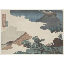 Estampe japonaise "Picture Of Viewing Mount Asama From The Usui Pass" par Utagawa Kuniyoshi, 歌川国芳 (Utagawa Kuniyoshi 歌川 国芳)