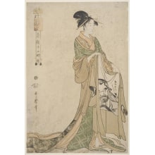 Estampe japonaise "The Hour of the Hare" par Kitagawa Utamaro, 喜多川歌麿 (Kitagawa Utamaro I 喜多川 歌麿)
