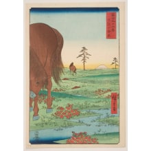 Japanese Print "Kogane Plain in Shimōsa Province (Shimōsa Koganehara)" by Utagawa Hiroshige, 歌川広重 (Utagawa Hiroshige I 歌川 広重)