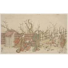 Japanese Print "An Outing at Kameido" by Katsukawa Shunsen, 勝川春扇 (Katsukawa Shunsen 勝川 春扇)