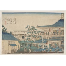 Estampe japonaise "Honjo Itsutsu-Me Go-Hyaku Rakan Ji Sazaedo No Zu." par Kitao Shigemasa, 北尾重政 (Kitao Shigemasa 北尾 重政)