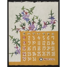 Estampe japonaise "October, 1972 – Thistles" par Takeshi Nishijima