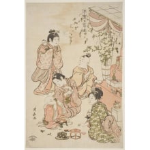 Estampe japonaise "A Game Played on Jomi" par Torii Kiyonaga, 鳥居清長 (Torii Kiyonaga)