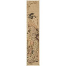 Chokosai Eisho, 鳥高斎栄昌 (Chōkōsai Eishō 鳥高斎 栄昌)による浮世絵「Courtesan and Attendant」
