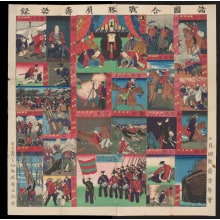 Estampe japonaise "Celebration of Battles throughout the Provinces" par Tsukioka Yoshitoshi, 月岡芳年 (Tsukioka Yoshitoshi 月岡 芳年)