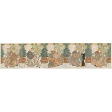 Yashima Gakutei, 屋島岳亭 (Gakutei)による浮世絵「New Year's Day in the Yoshiwara」