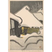 Estampe japonaise "Snow Country (Yukiguni)" par Kasamatsu Shiro, 笠松紫浪 (Kasamatsu Shiro)