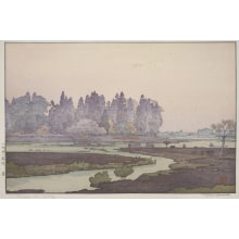 Japanese Print "Morinji in Spring" by Yoshida Toshi, 吉田遠志 (Toshi Yoshida)
