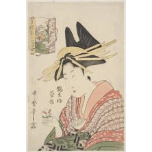 Estampe japonaise "A Famous Tayu" par Kitagawa Utamaro, 喜多川歌麿 (Kitagawa Utamaro I 喜多川 歌麿)