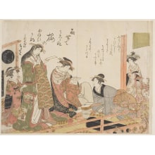 Kitao Masanobuによる浮世絵「The Courteseans Utagawa and Nanasato of Yotsubaya」