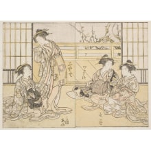 Estampe japonaise "Four Young Women of Kadotama-ya" par Kitao Shigemasa, 北尾重政 (Kitao Shigemasa 北尾 重政, Katsukawa Shunshō 勝川 春章)