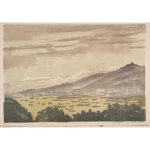 Estampe japonaise "Landscape" par Oda Kazuma, 織田一磨 (Oda Kazuma)